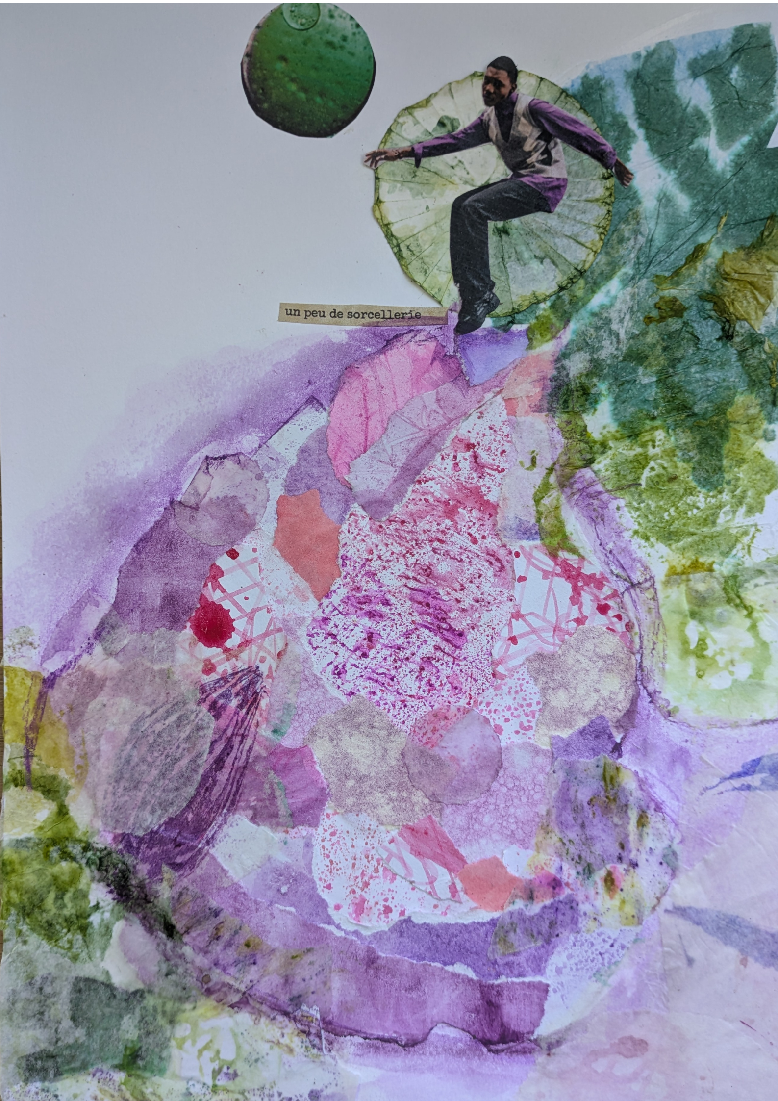 Exemple de peinture intuitive réalisée pendant un atelier